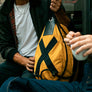 Helmet Bag mustard backside